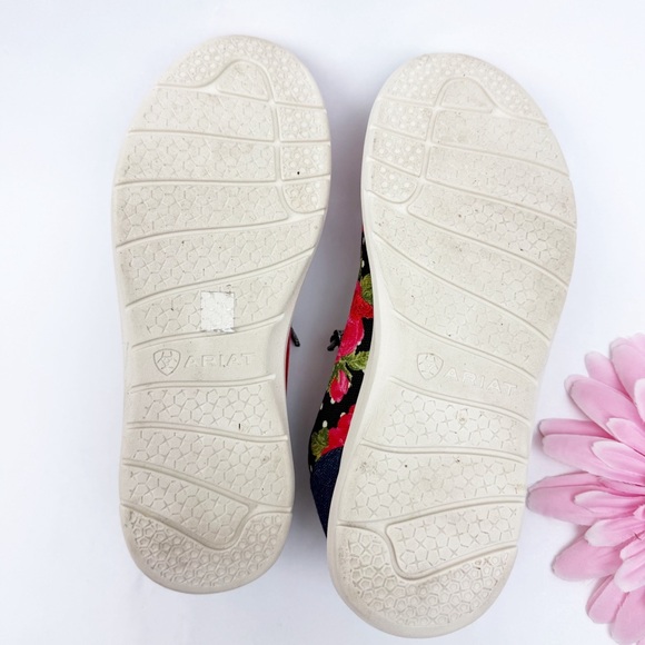 Ariat X Rodeo Quincy Punchy Polka Dot Hilo Shoes Floral Rose Print Slip On - Picture 10 of 12